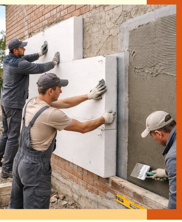 Утепление кирпичного дома в Махачкале от 4349 руб. под ключ | ТепломастерМхч