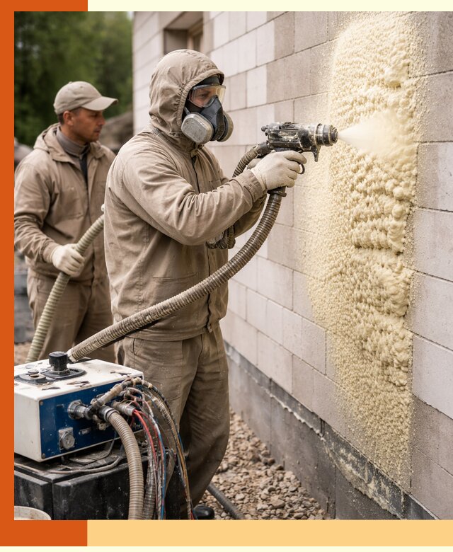 Утепление дома из газобетона ППУ в Махачкале — надежная теплоизоляция