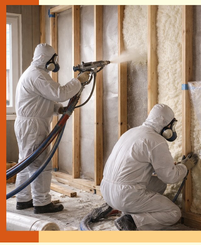 Утепление каркасной стены ППУ в Махачкале для домов и коттеджей